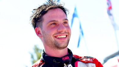 Santiago Álvarez sonriendo tras ganar en Rafaela