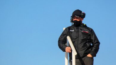 El Gurí Martínez en la tribuna de La Plata