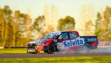 La Toyota de Ciantni bloquendo en La Plata