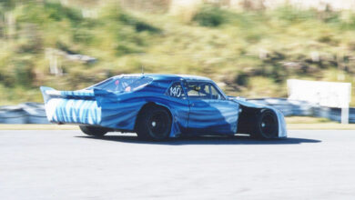 Traverso con cl Chevrolet pintado con los colores de Argentina