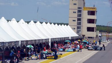 Panorámica de los boxes de Toay