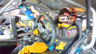 Ledesma en el habitáculo de su Chevrolet