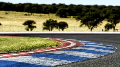 Curva del autódromo de Toay