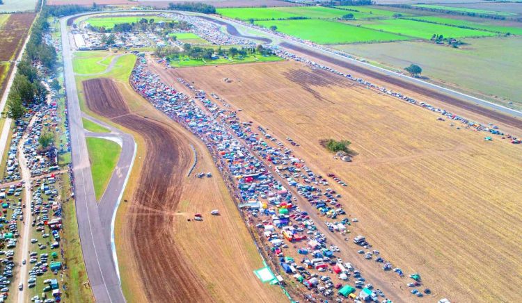 Vista aérea de la chicana Nº 1 de Rafaela