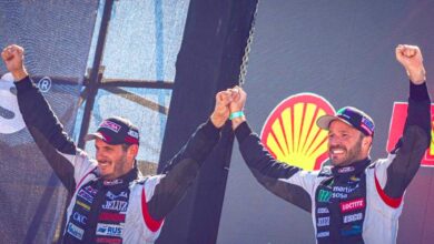 Mangoni y Canapino en el podio