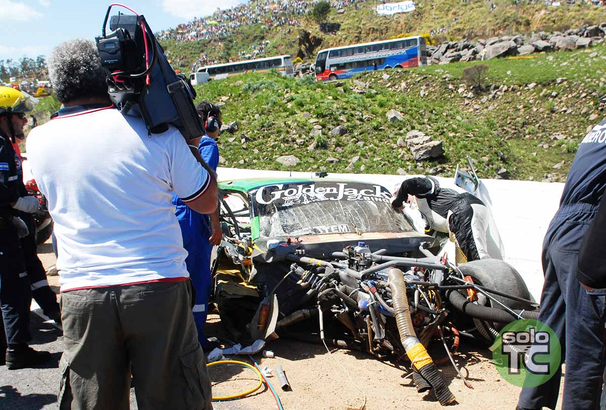 Auto de Guido Falaschi después del accidente