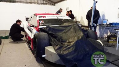 El Toyota Camry de Rossi en el Brazo Faro.