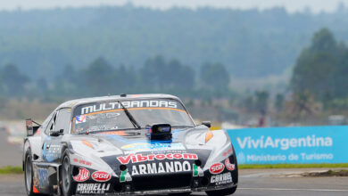 Ledesma con el Chevrolet rumbo a la victoria en Concordia 2017.