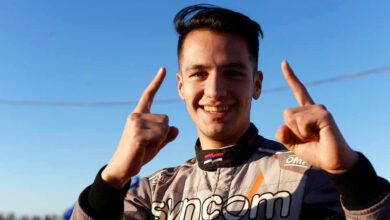 Rudi Bundziak haciendo el 1.