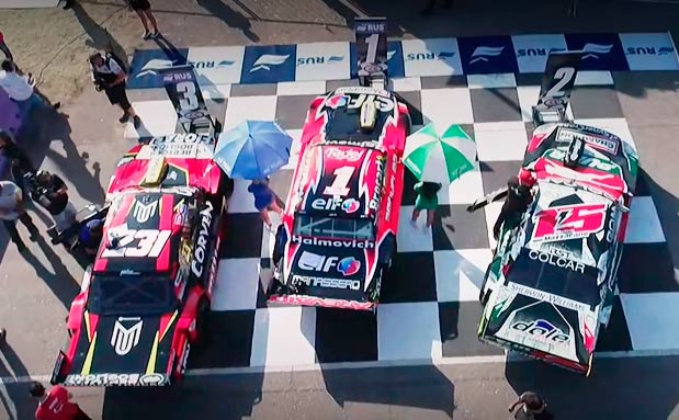 Los autos de TC visto desde arriba.