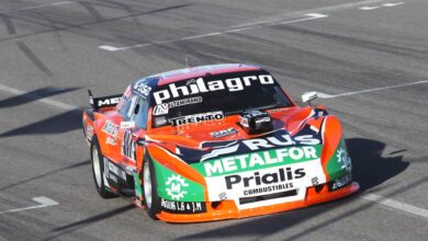 El Dodge de Castellano en la pista de Toay.