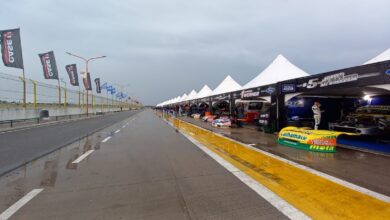 Los boxes del TC en Toay.