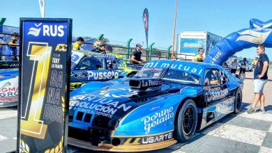 El Chevrolet de Martínez con el cartel de 1.