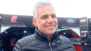 Pato Di Palma en los boxes del TC en Rafaela.