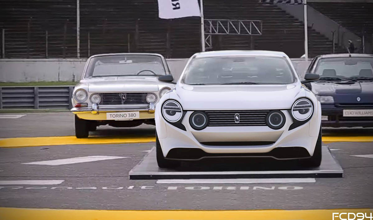 Torino clásico y moderno en 3D.