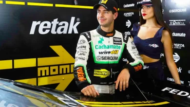 Ebarlín sonríe en los boxes de Rafaela