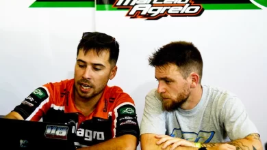 Agrelo en los boxes de Toay