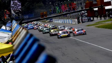 Largada de TC en la recta de Rafaela