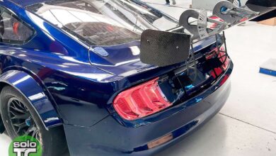 Parte trasera del Ford Mustang de TC del DTA.