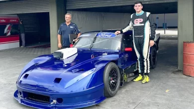 Thiago Martínez probando el Ford del DTA Racing.