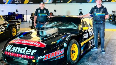 Canapino y Medina con el Chevrolet de TC Pista 2024.