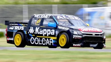 Ardusso corriendo con su Chevrolet S10 en la Plata