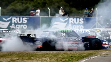 Spataro haciendo un trompo en la Final del TC en Viedma.