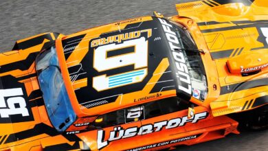 Ford de TC de Lambiris desde arriba.