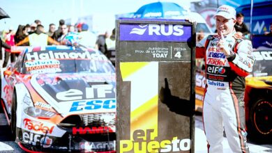 Werner festeja en el TC en Toay.