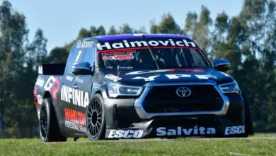 Werner disputando la clasificación de TC Pick Up en La Plata.