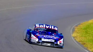 Jeremías Olmedo corriendo la clasificación del TC Pista en Rafaela.