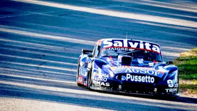 Jeremías Olmedo corriendo la serie del TC Pista en Rafaela.
