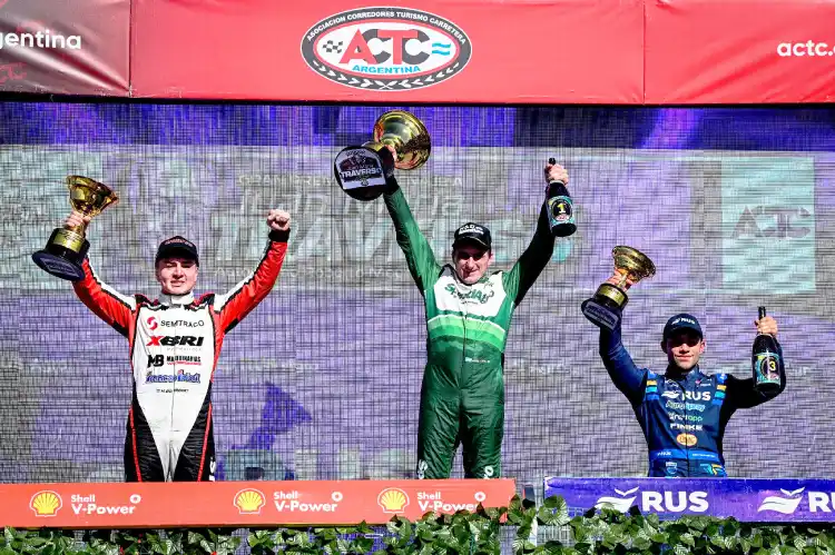 Podio de la 6ª fecha del TC Pista Mouras.