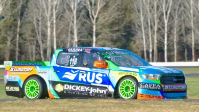 Sebastián Salse disputando la clasificación de TC Pista Pick Up.