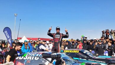 Álvarez festejando.