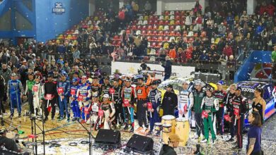 Pilotos de TC en la ceremonia del sorteo.