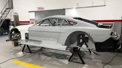 Mustang en el taller