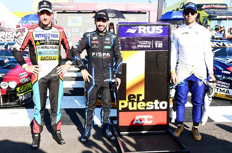 Santero, escoltado por Trucco y Urcera en la clasificación del TC en Paraná.