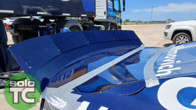 Spoiler tipo NASCAR en Camaro de TC.