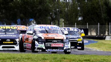 Gianini liderando el pelotón.