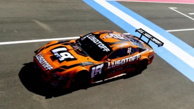 Mustang en la pista