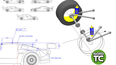 Suspensión trasera de autos de TC.