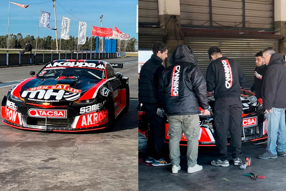 Prueba de Canapino en La Plata con el Camaro de TC.