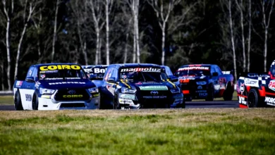 Camionetas en la pista