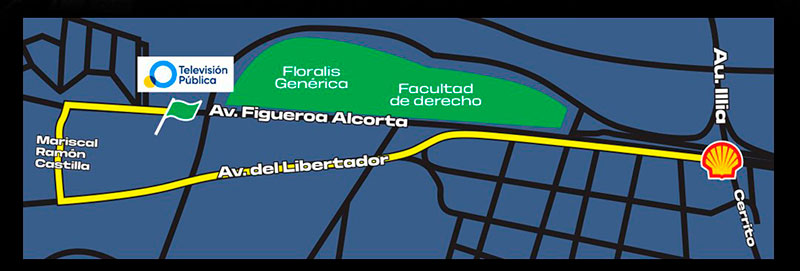 Recorrido de la caravana de los autos de TC.