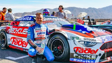 Mariano Werner con su Ford Mustang