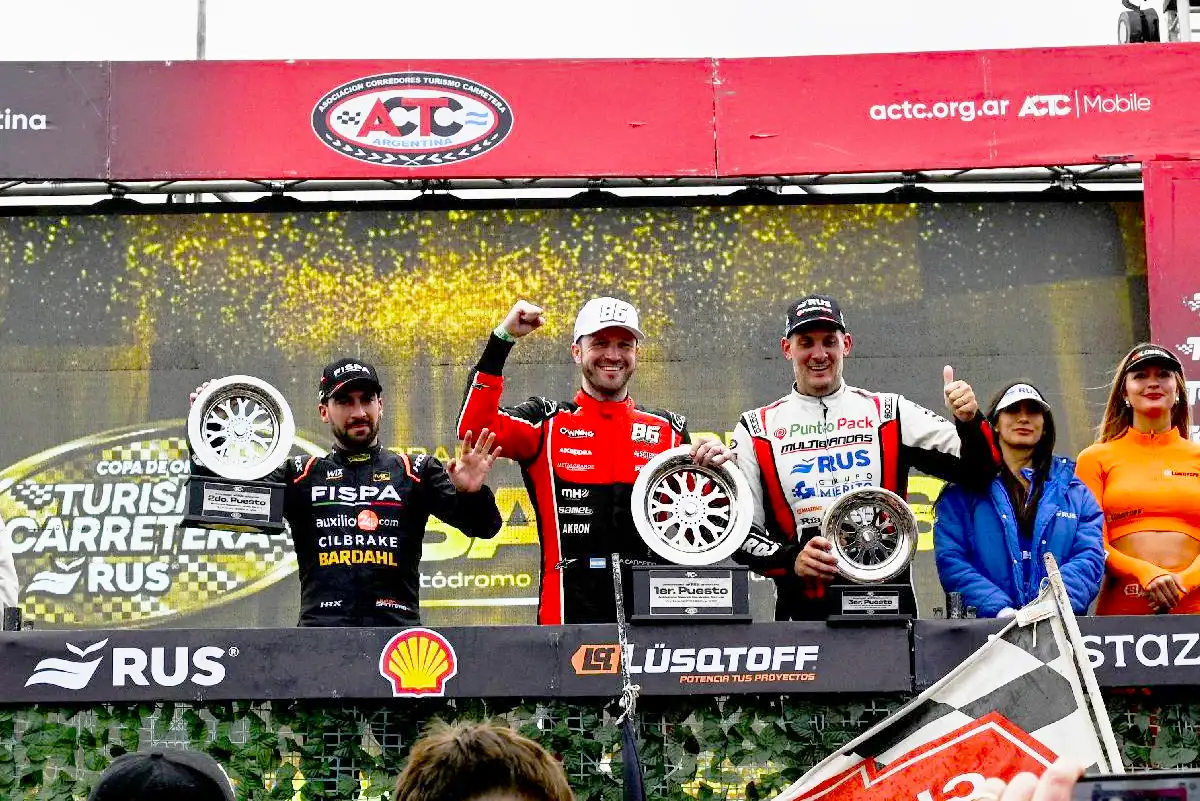 El podio del TC en San Luis 2025