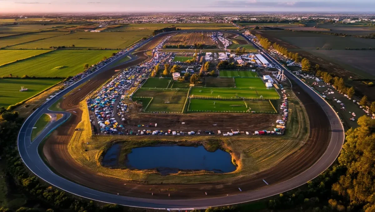 Autódromo de Rafaela vista desde el aire.