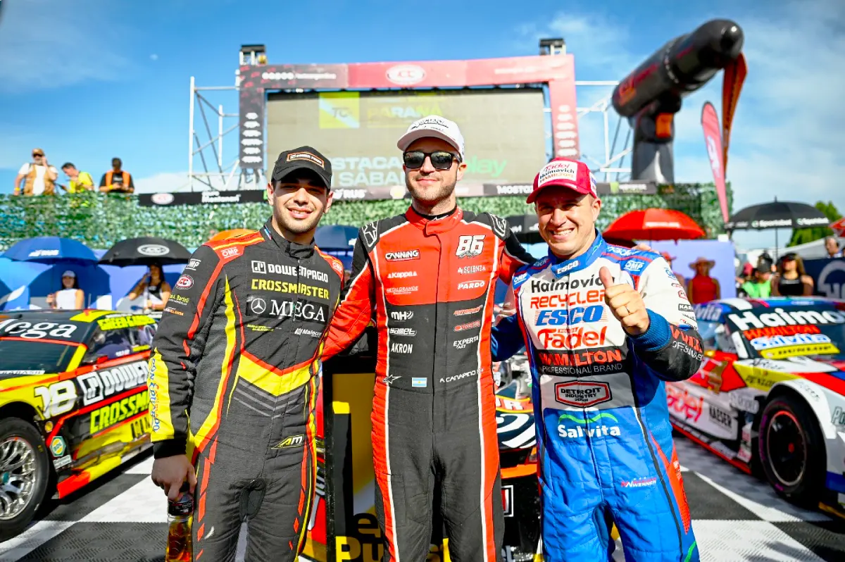 Agustín Martínez, Agustín Canapino y Mariano Werner.