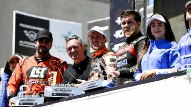 Ledesma, Lambiris y Aguirre en el podio del TC en Toay.